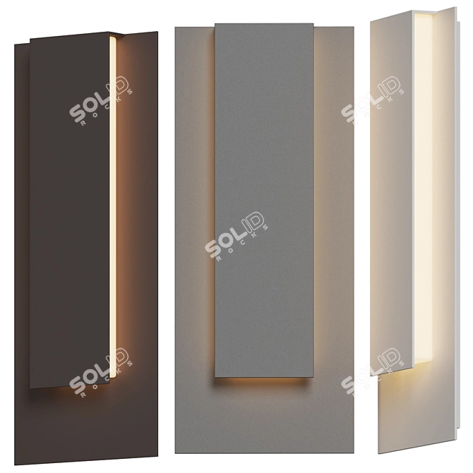 Modern Aluminum LED Wall Sconce 3D model image 1