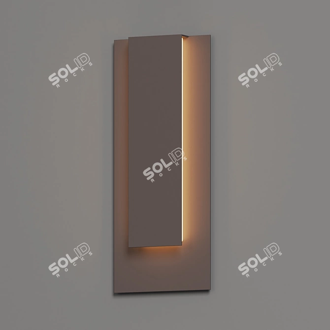 Modern Aluminum LED Wall Sconce 3D model image 2