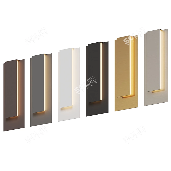 Modern Aluminum LED Wall Sconce 3D model image 3