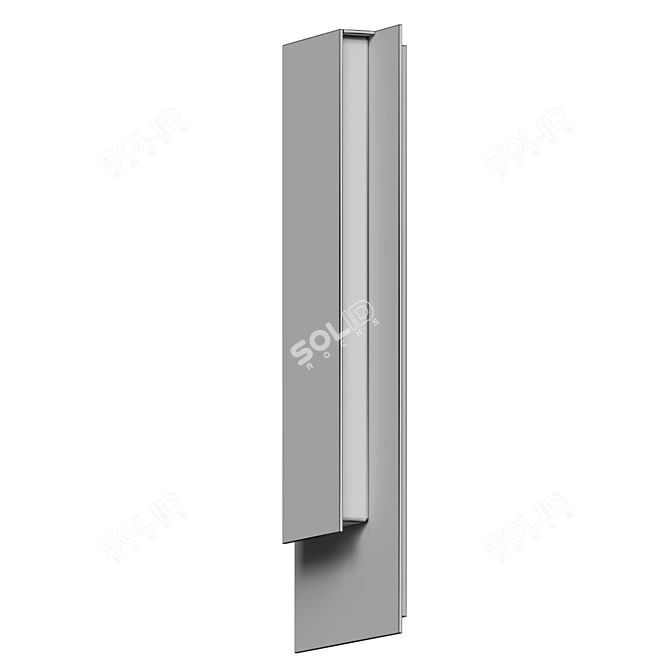 Modern Aluminum LED Wall Sconce 3D model image 4