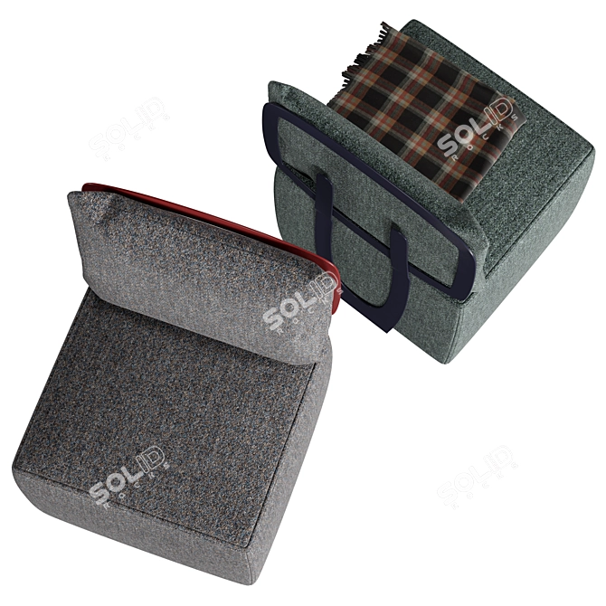 Elegant Gem Armchair for Interiors 3D model image 3