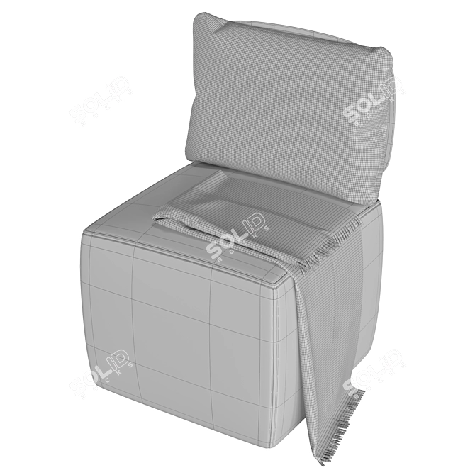 Elegant Gem Armchair for Interiors 3D model image 6