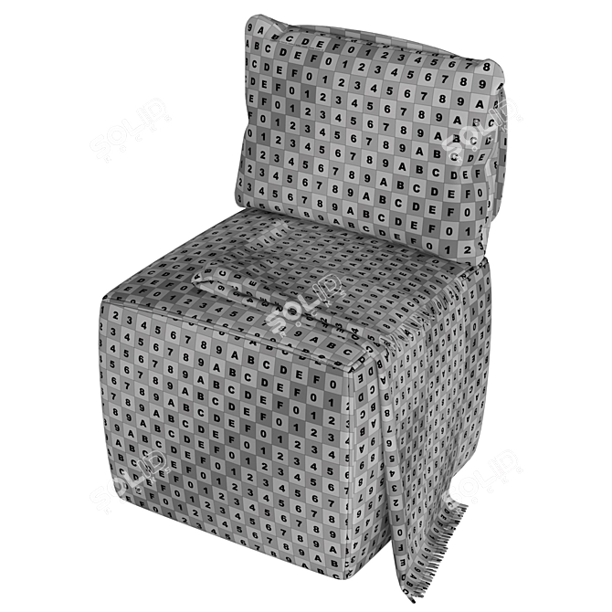 Elegant Gem Armchair for Interiors 3D model image 7
