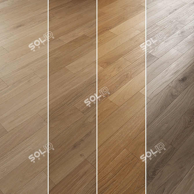 Oak Parquet Flooring Collection 3D model image 3