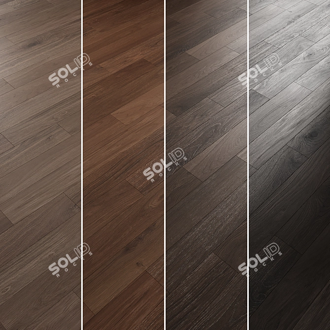 Oak Parquet Flooring Collection 3D model image 4