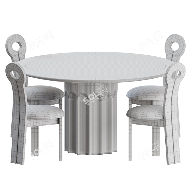 Minimalistic Dining Set Lulu Georgia 3D model image 3