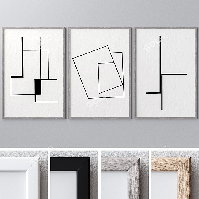 Modern Wall Art Set 2019 3D model image 1