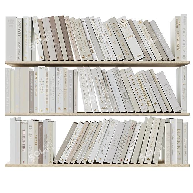 Set of Books in Various Formats 3D model image 3