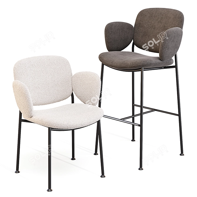 Macka: Modern Scandinavian Seating 3D model image 2