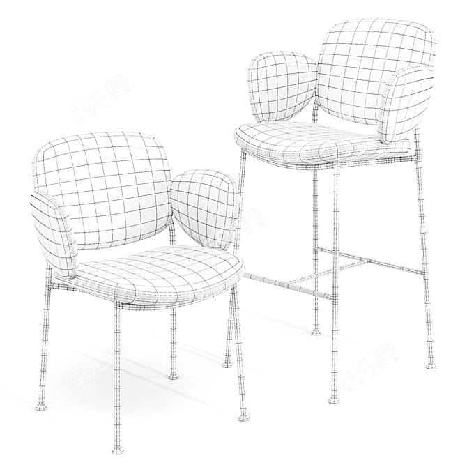 Macka: Modern Scandinavian Seating 3D model image 3