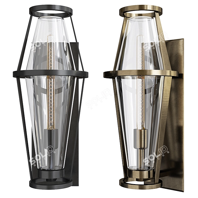 Modern Prospect Up Light Fixture 3D model image 1