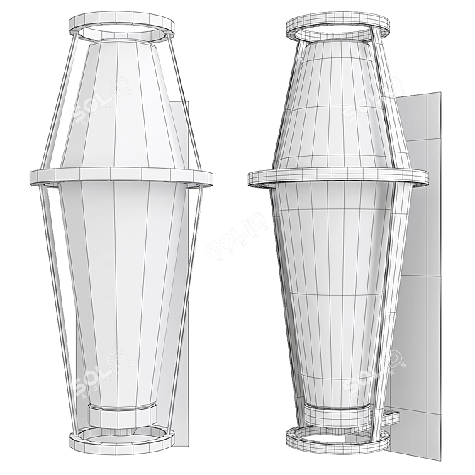 Modern Prospect Up Light Fixture 3D model image 2