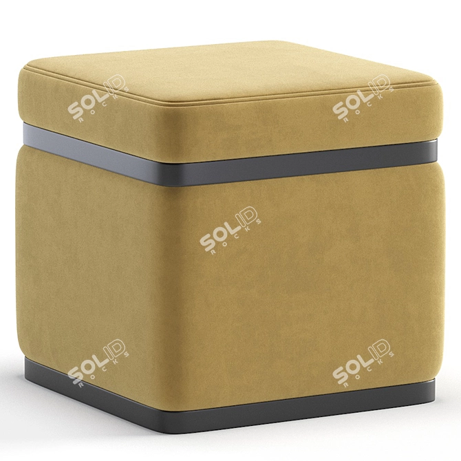 Elegant Poof Loreto 3 Colors 3D model image 3