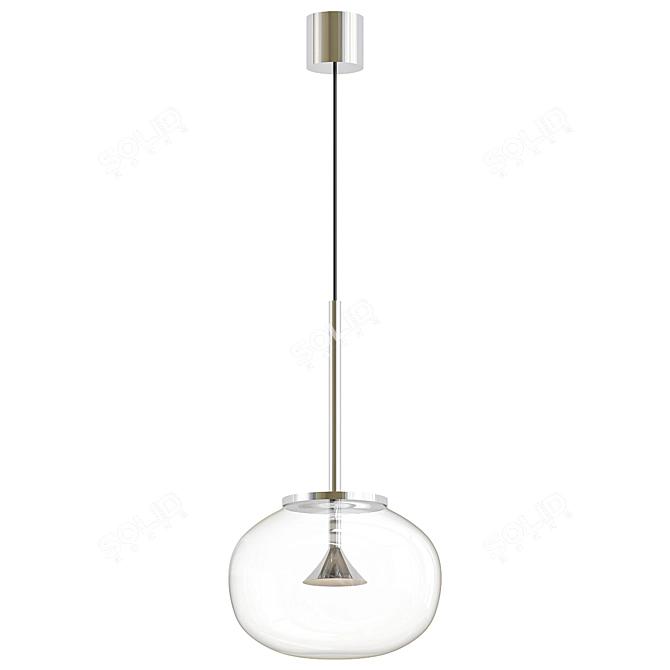 Elegant Contemporary Pendant Light 3D model image 1