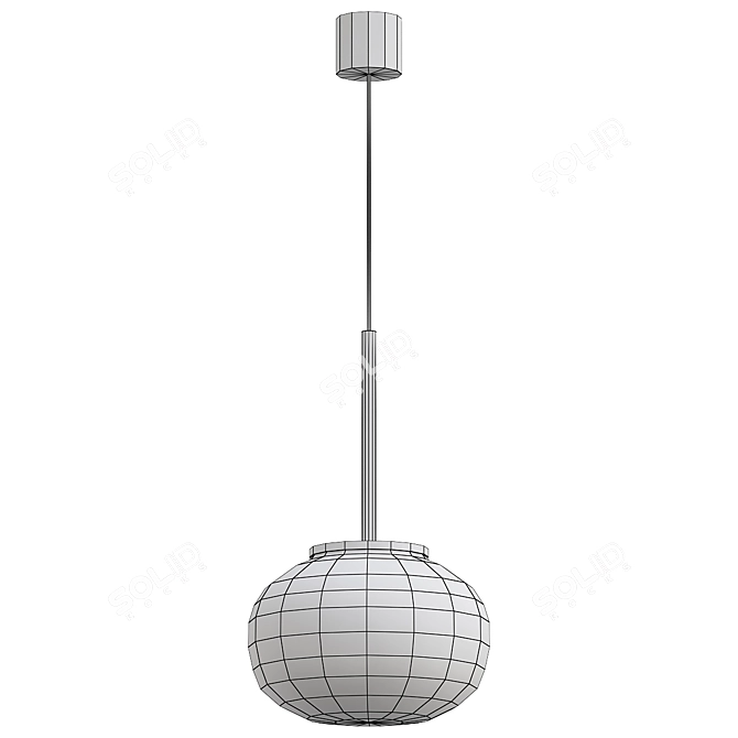Elegant Contemporary Pendant Light 3D model image 2