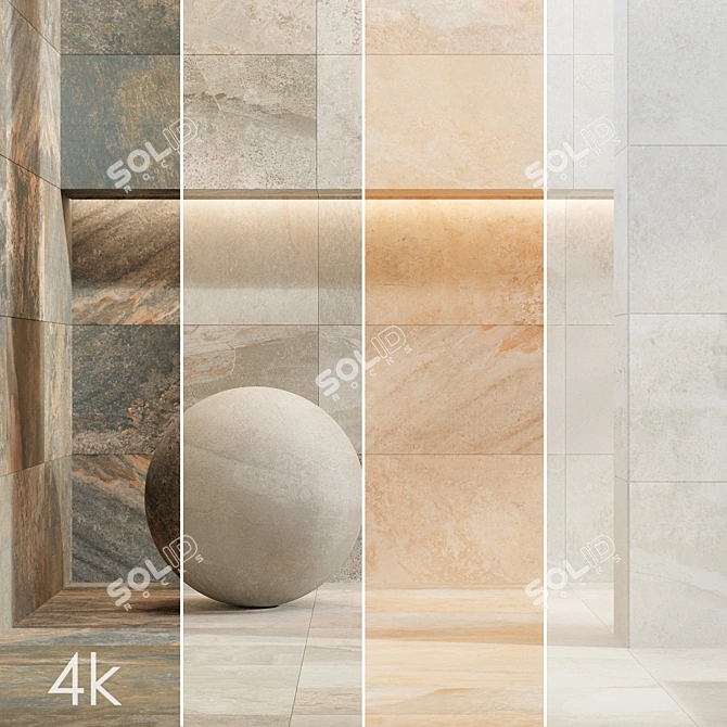 Pietra Stone Texture Set 3D model image 1