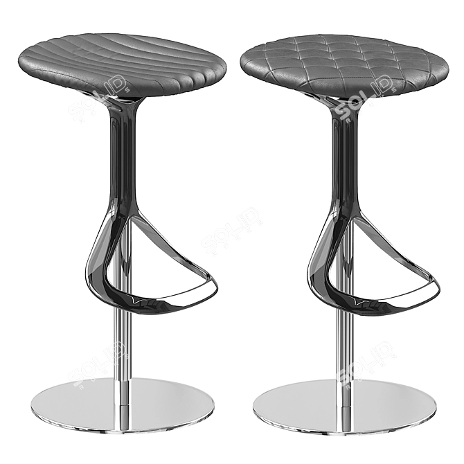 Swivel Lox Barstool with Height Adjustment 3D model image 1