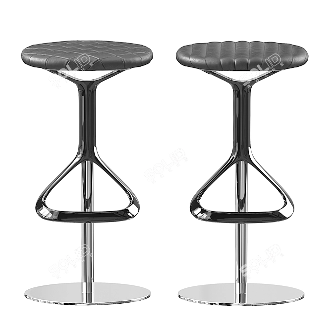 Swivel Lox Barstool with Height Adjustment 3D model image 2