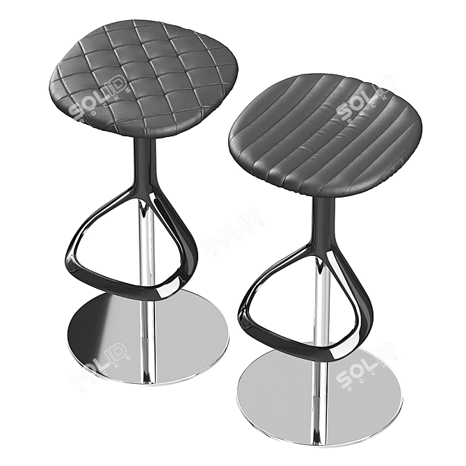 Swivel Lox Barstool with Height Adjustment 3D model image 3