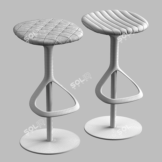 Swivel Lox Barstool with Height Adjustment 3D model image 6