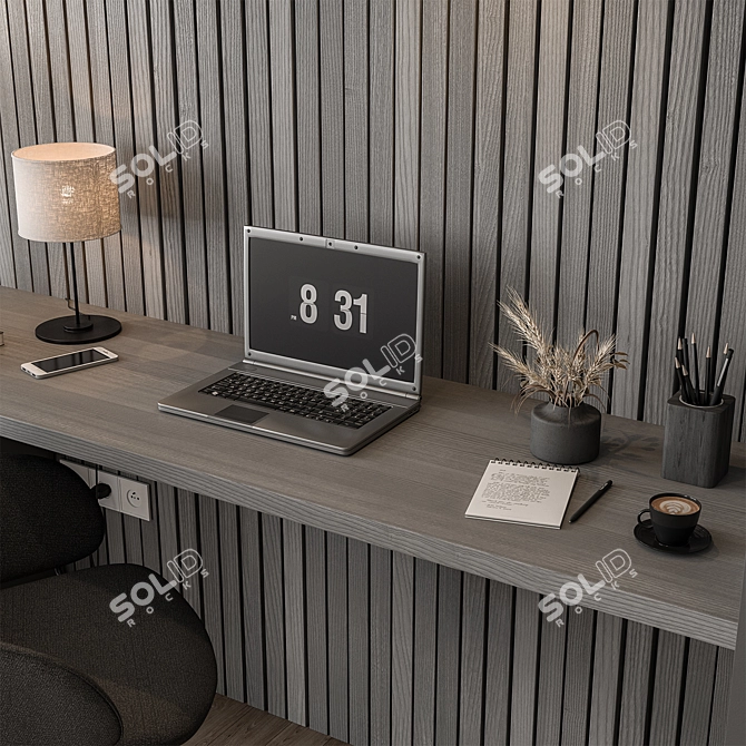 Modern Office Furniture Set 3D model image 2