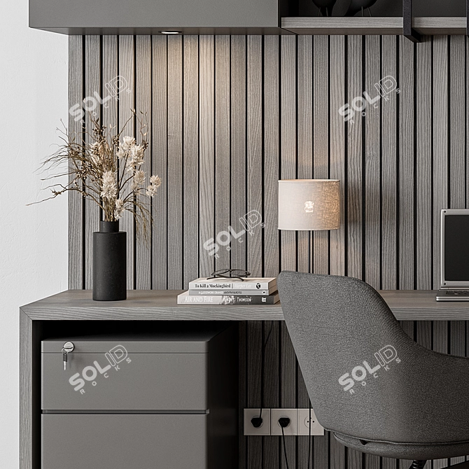 Modern Office Furniture Set 3D model image 4