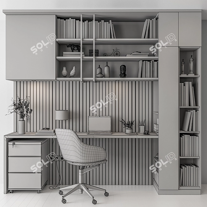 Modern Office Furniture Set 3D model image 6