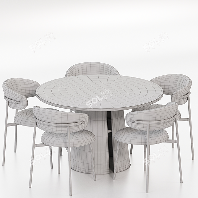 Luxury Dining Collection Set 07 3D model image 3