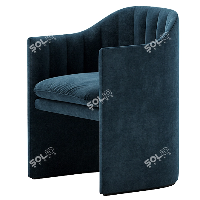 Sleek Modern Dining Chair Set 3D model image 2