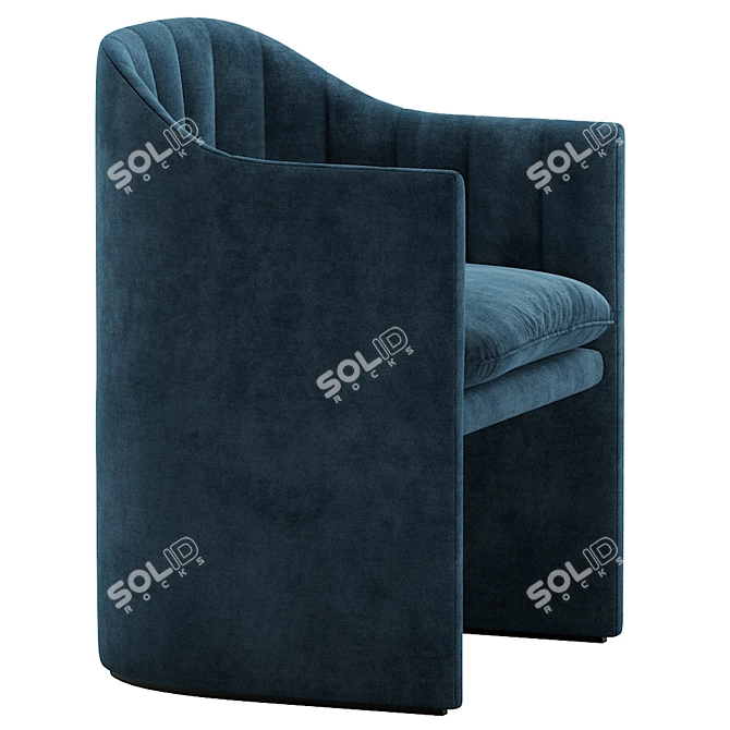 Sleek Modern Dining Chair Set 3D model image 4