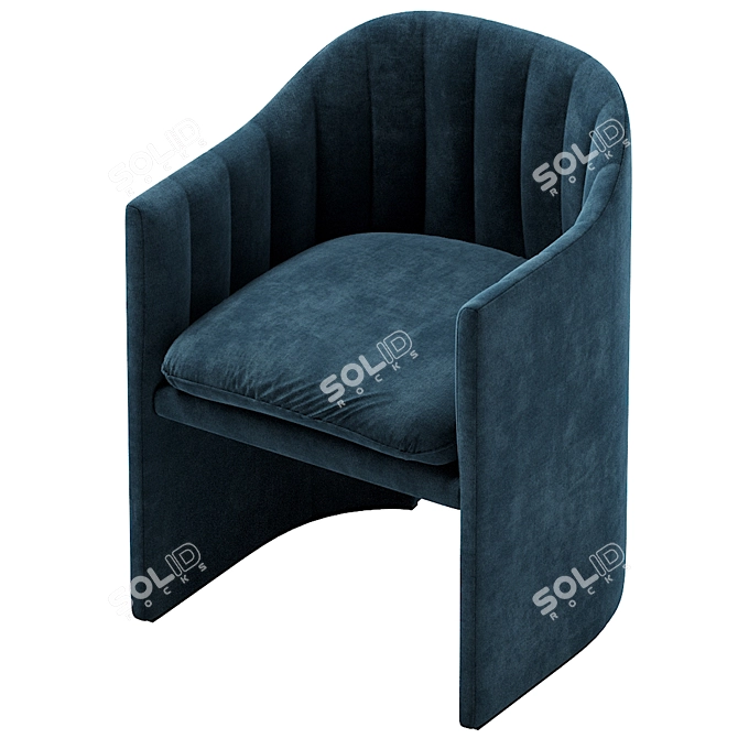 Sleek Modern Dining Chair Set 3D model image 6