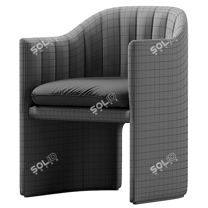Sleek Modern Dining Chair Set 3D model image 7