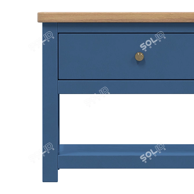 Elegant Blue Ash Wood Table 3D model image 3