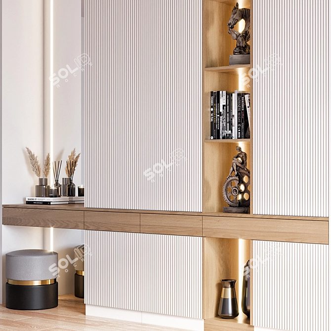 Elegant Hallway Coat Stand 3D model image 4