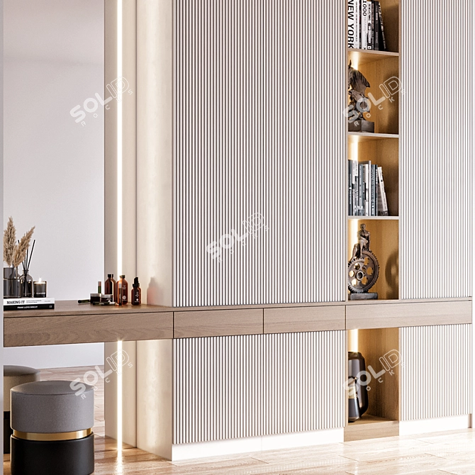 Elegant Hallway Coat Stand 3D model image 5