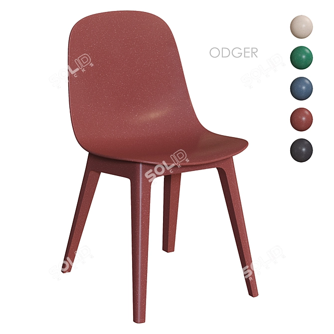 ODGER Chair Multicolor Beige Blue 3D model image 1