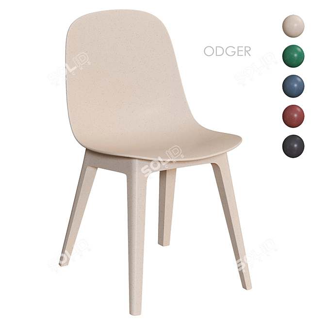 ODGER Chair Multicolor Beige Blue 3D model image 3