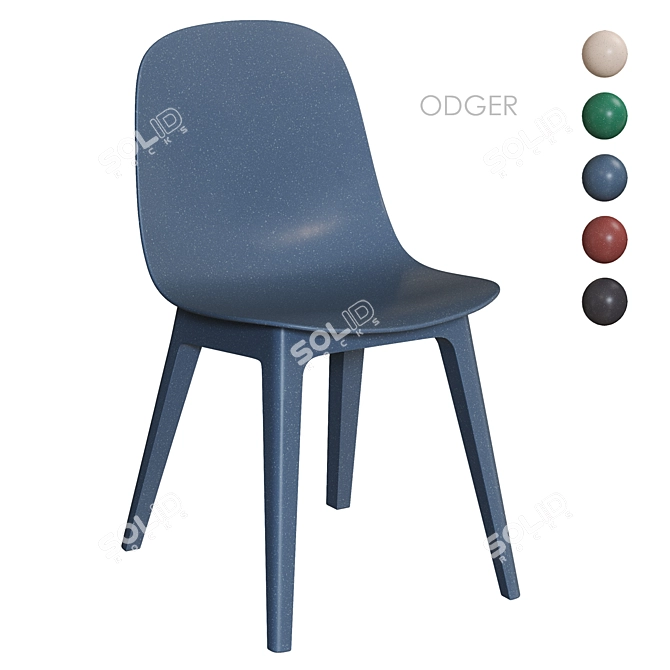 ODGER Chair Multicolor Beige Blue 3D model image 5