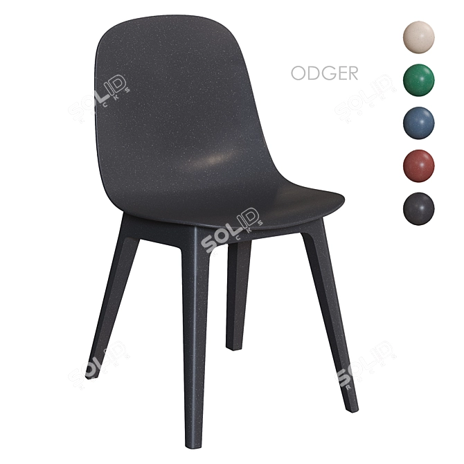 ODGER Chair Multicolor Beige Blue 3D model image 6