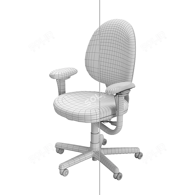 Steelcase Criterion Mesh Task Chair 3D model image 2