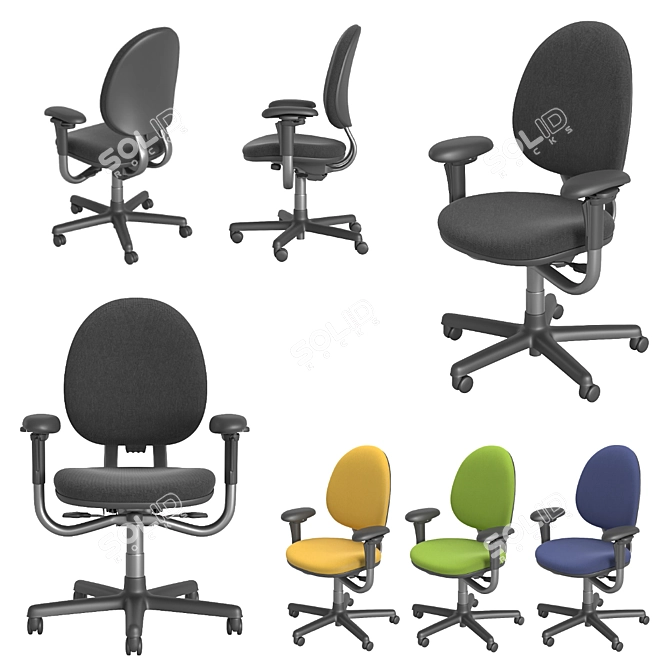 Steelcase Criterion Mesh Task Chair 3D model image 3