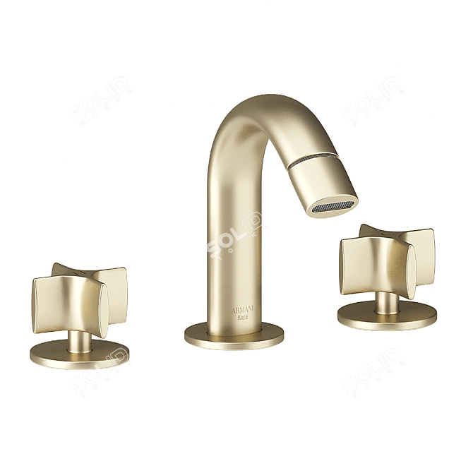 Luxury Bathroom Faucet Set: Roca Armani 3D model image 8