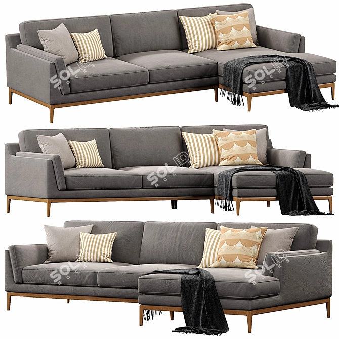  Modern Chaise Lounge 3D Model 3D model image 2