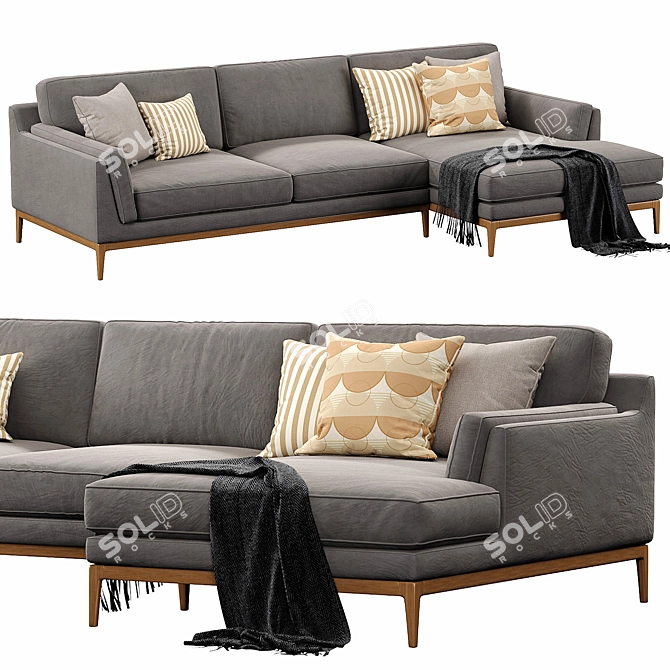  Modern Chaise Lounge 3D Model 3D model image 5