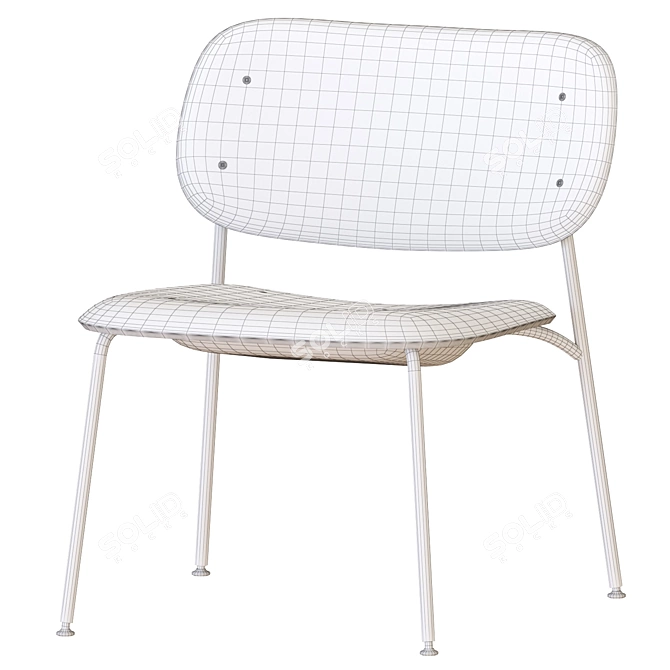 Modern Soft Edge Lounge Chair 3D model image 7