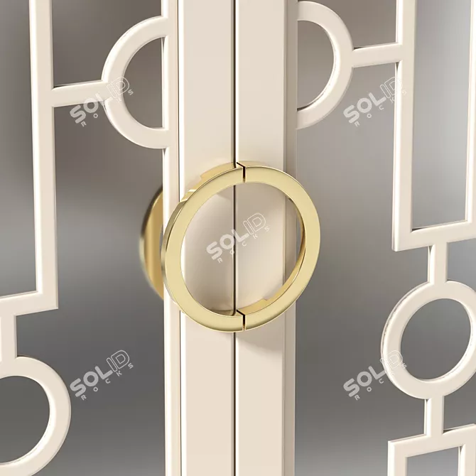 Modern Elegance Wardrobe with 6 Doors 3D model image 4