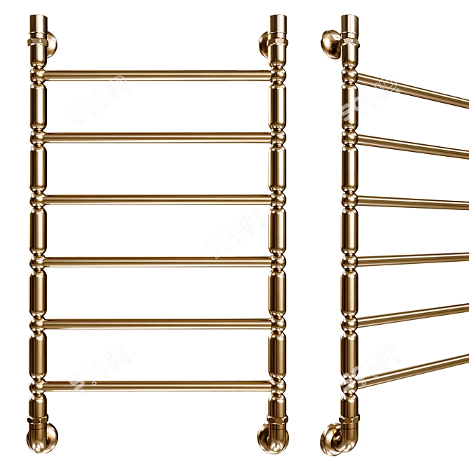 Ewrika Medeya B2 Gold Towel Warmer 3D model image 1