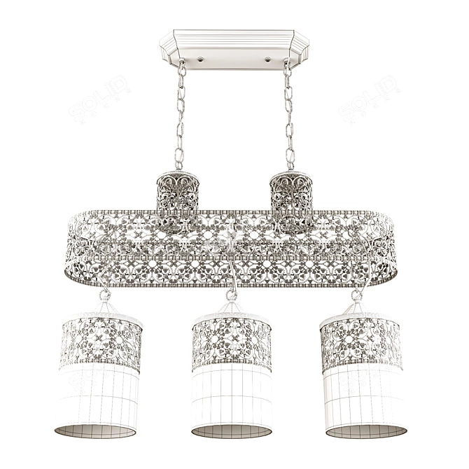 Eastern Palace Luxury Chandelier 3D model image 2