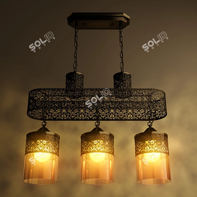 Eastern Palace Luxury Chandelier 3D model image 3