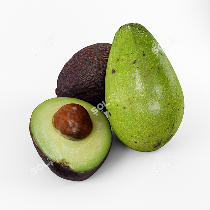 Avocado Duo Special Mix 3D model image 1